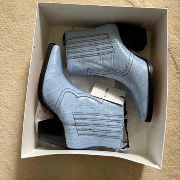 GANNI Callie Western Boots - Blue - Picture 4 of 16